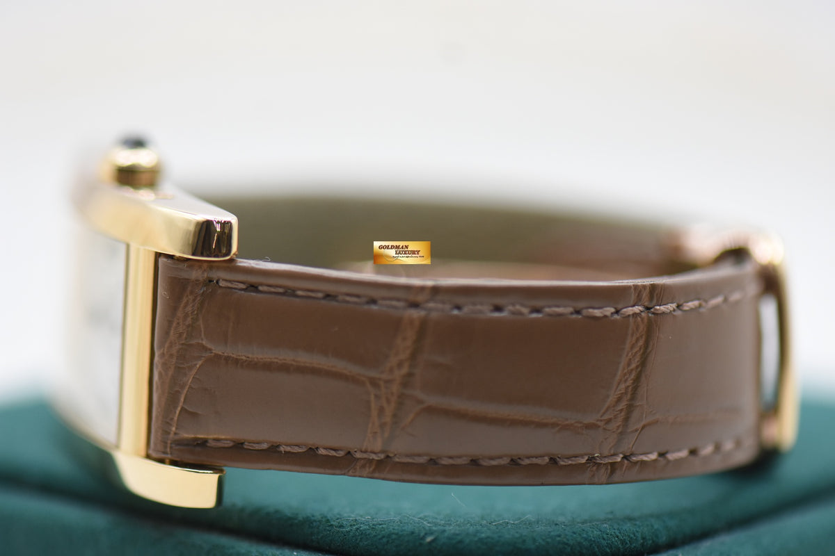CARTIER TANK AMERICAINE SUB-SEC DIAL 18K YELLOW GOLD QUARTZ 8012905 (MINT)