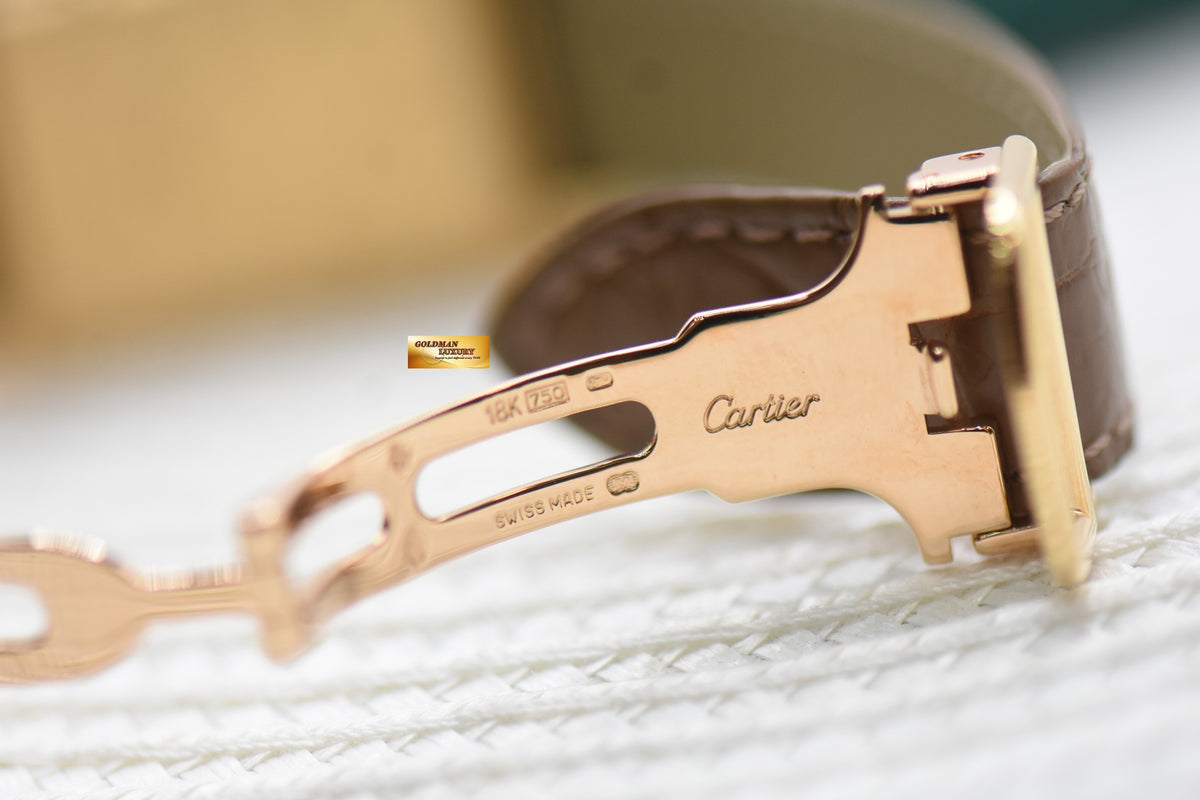CARTIER TANK AMERICAINE SUB-SEC DIAL 18K YELLOW GOLD QUARTZ 8012905 (MINT)