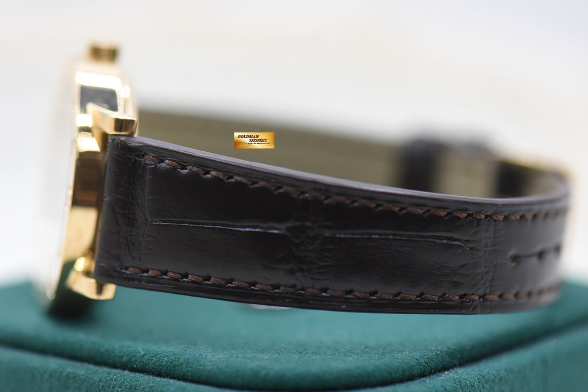 BVLGARI BVLGARI SQUELETTE SKELETON DIAL YELLOW GOLD IN LEATHER AUTOMATIC BB33GLSKP (MINT)