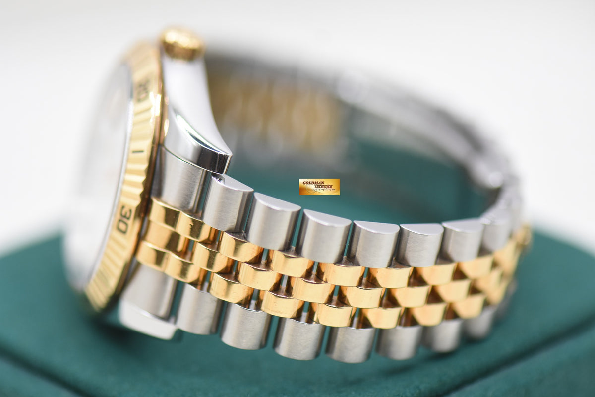 ROLEX OYSTER DATEJUST 36mm TURN-O-GRAPH EVEROSE / STEEL IN JUBILEE BRACELET WHITE DIAL 116261 (MINT)