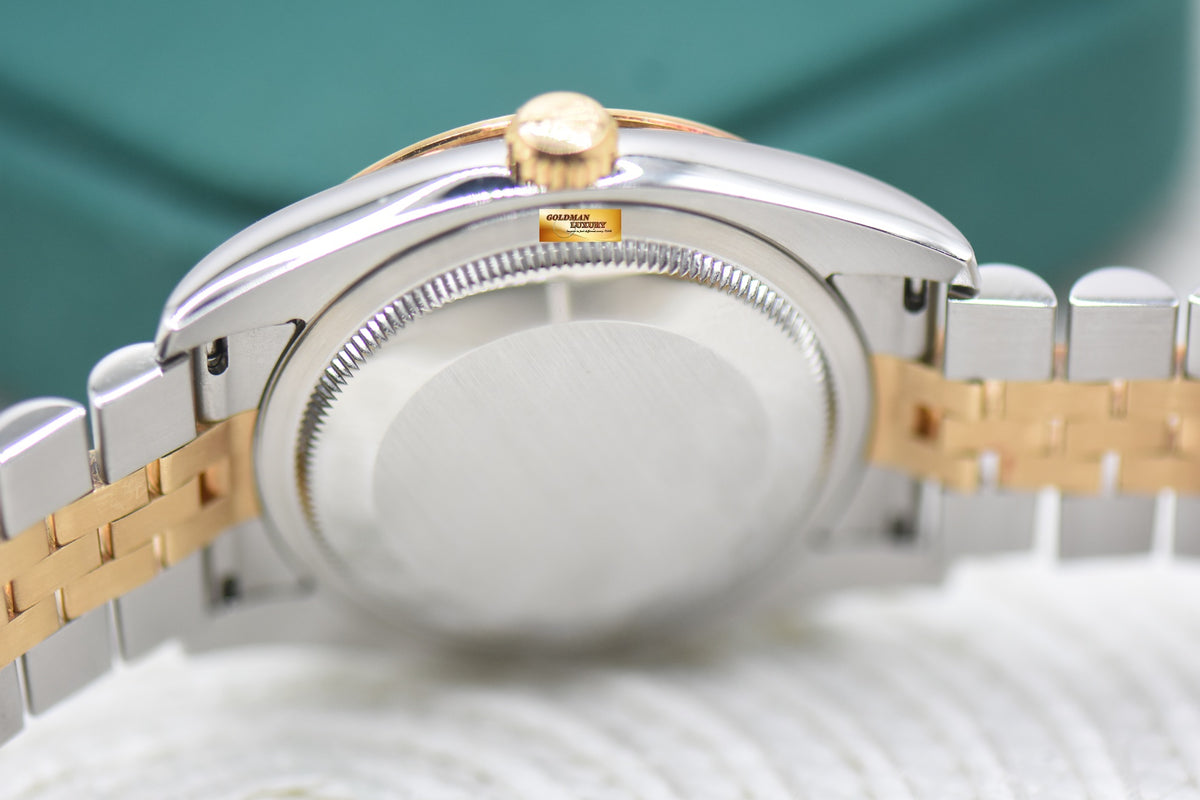 ROLEX OYSTER DATEJUST 36mm TURN-O-GRAPH EVEROSE / STEEL IN JUBILEE BRACELET WHITE DIAL 116261 (MINT)