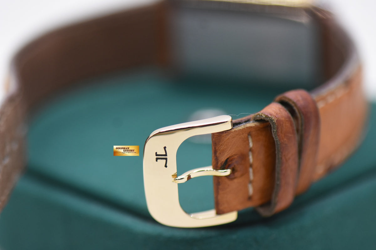 JLC REVERSO MEDIUM 23mm HALF GOLD IN LEATHER STRAP QUARTZ 250.5.11 (MINT)