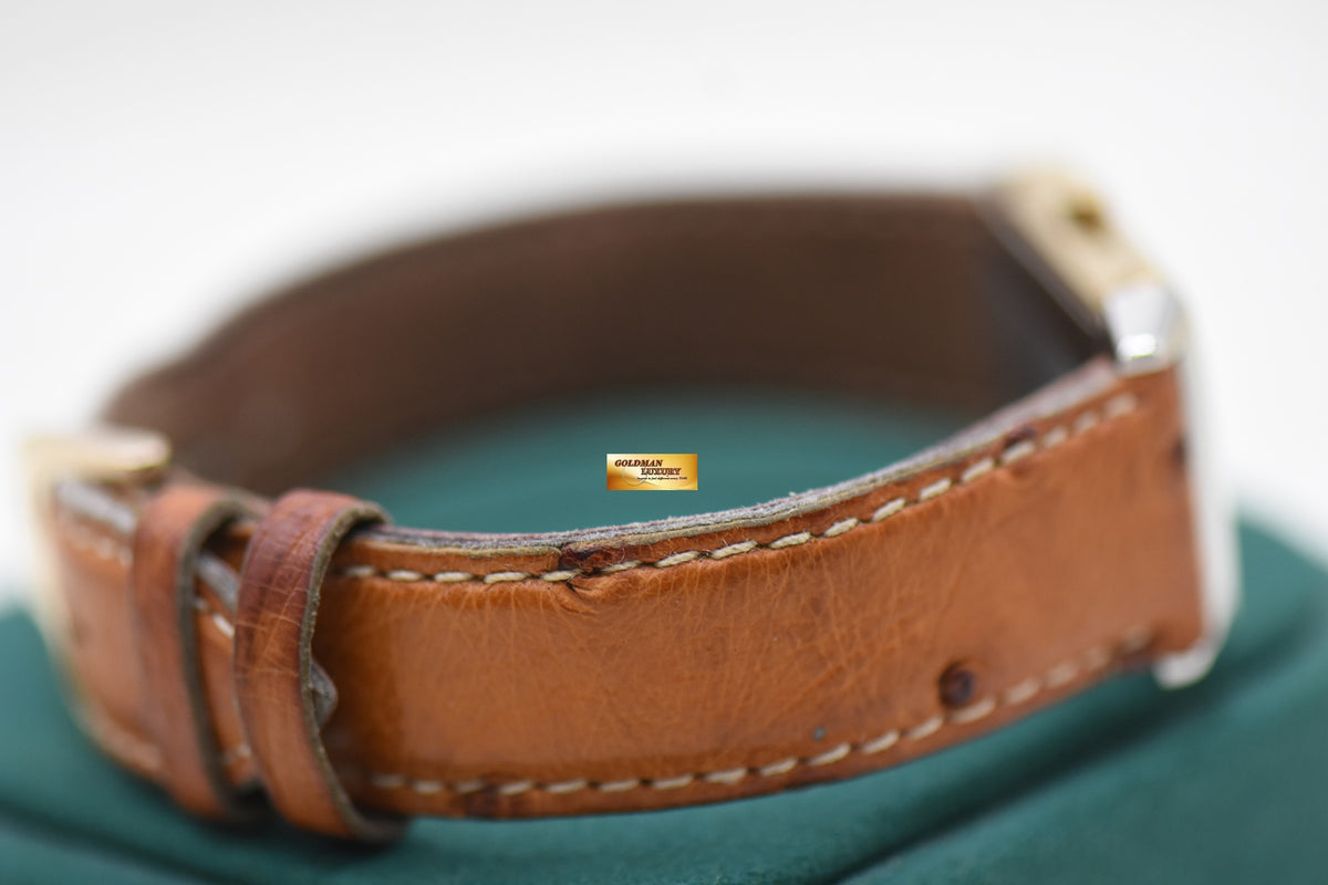 JLC REVERSO MEDIUM 23mm HALF GOLD IN LEATHER STRAP QUARTZ 250.5.11 (MINT)