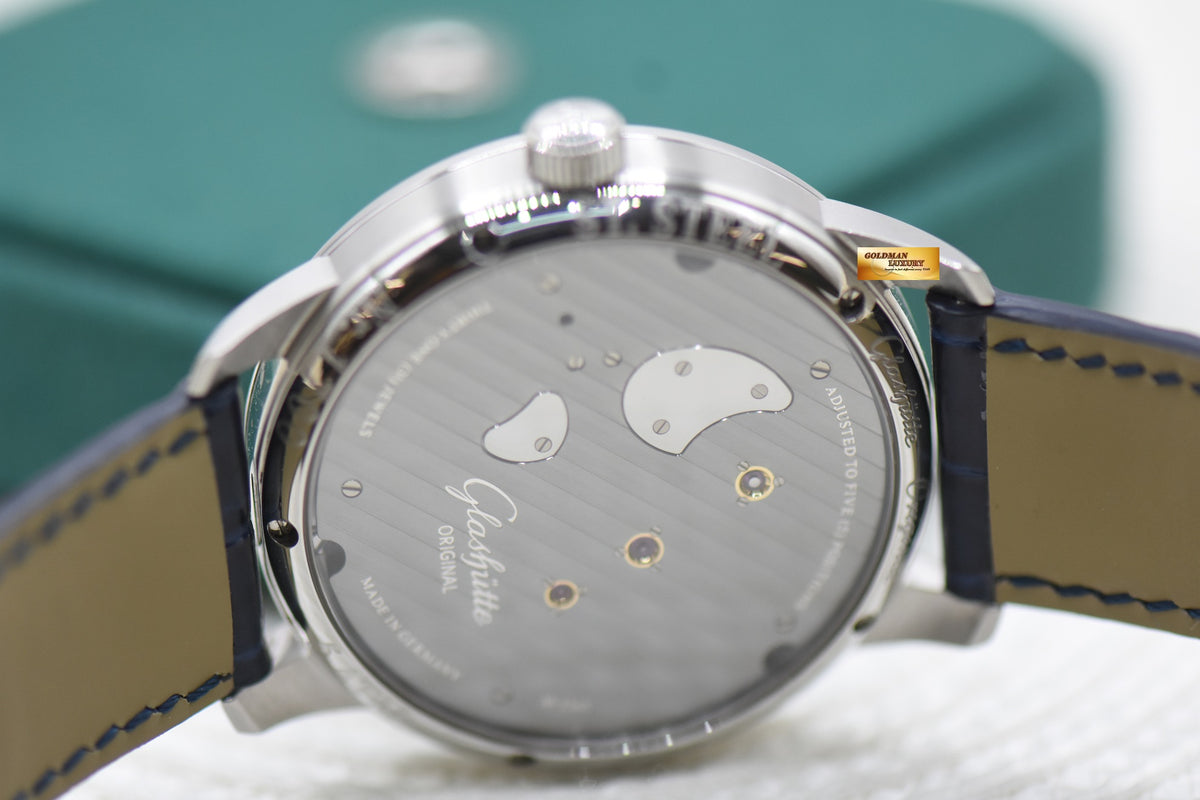 GLASHUTTE ORIGINAL GANGRESERVE PANOINVERSE XL 42mm STEEL MANUAL WINDING 1-66-06-04-22-05 (MINT)