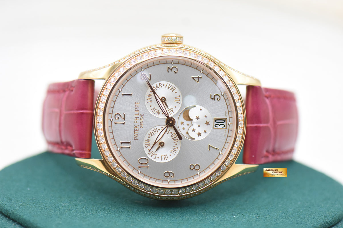 PATEK PHILIPPE ANNUAL CALENDAR 38mm MOONPHASE ROSE GOLD ORIGINAL DIAMOND BEZEL AUTOMATIC 4947R (MINT)