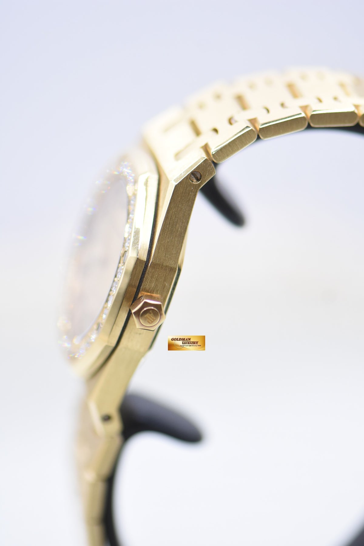 AUDEMARS PIGUET ROYAL OAK LADIES 30mm YELLOW GOLD ORIGINAL BEZEL AUTOMATIC 14470BA (MINT)