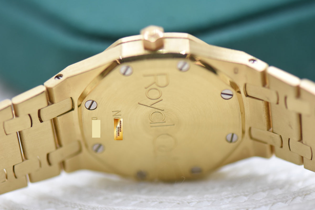 AUDEMARS PIGUET ROYAL OAK LADIES 30mm YELLOW GOLD ORIGINAL BEZEL AUTOMATIC 14470BA (MINT)