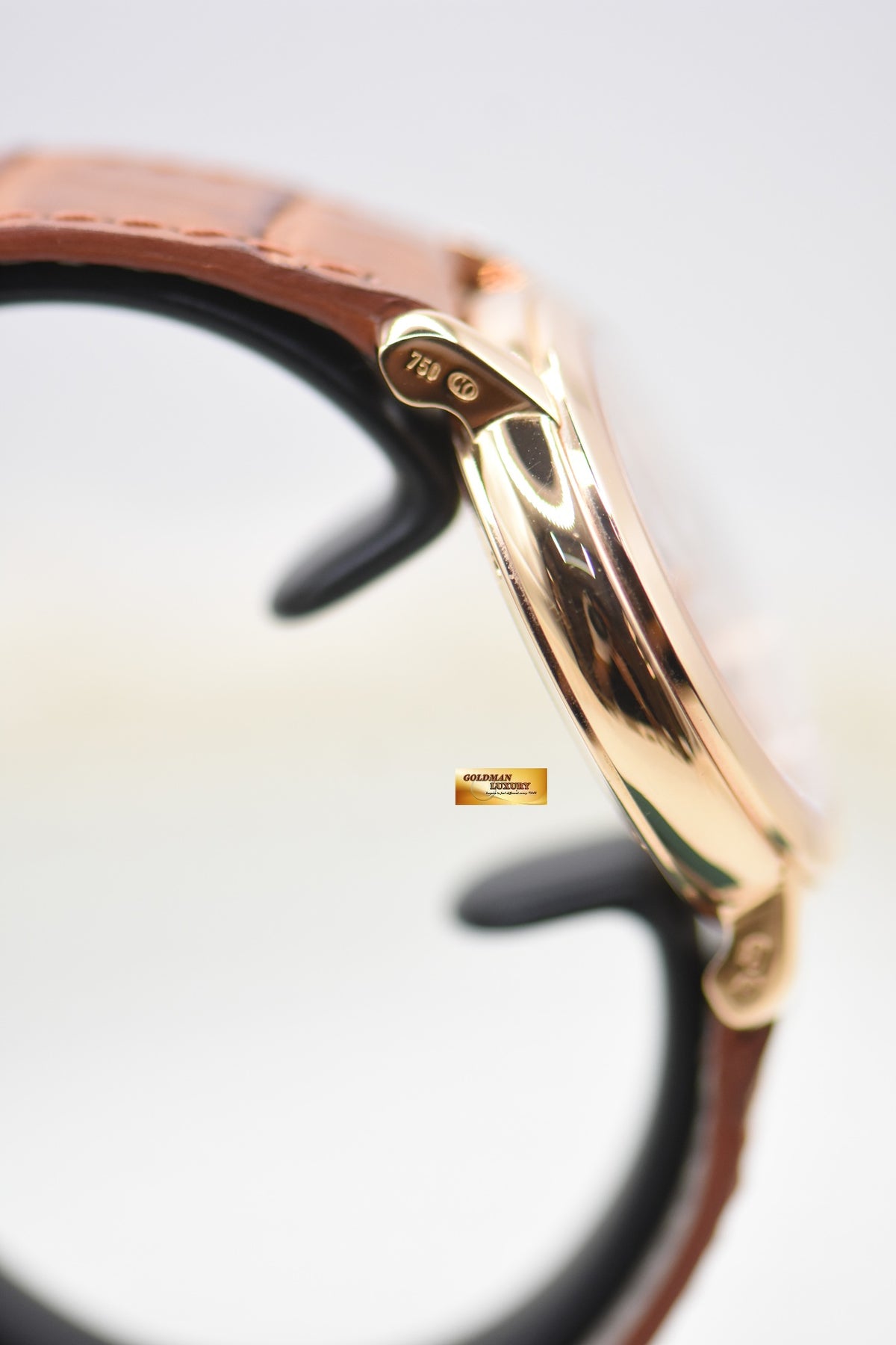 AP JULES AUDEMARS POWER RESERVE 36mm ROSE GOLD IN LEATHER STRAP MANUAL 25955OR (MINT)