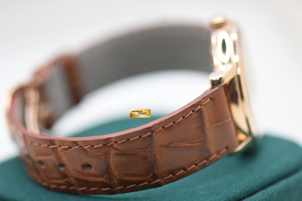 AP JULES AUDEMARS POWER RESERVE 36mm ROSE GOLD IN LEATHER STRAP MANUAL 25955OR (MINT)