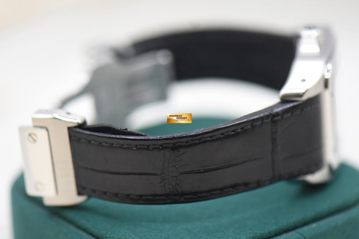 CARTIER SANTOS 100 MIDSIZE STEEL IN LEATHER STRAP AUTOMATIC 2878 (MINT)