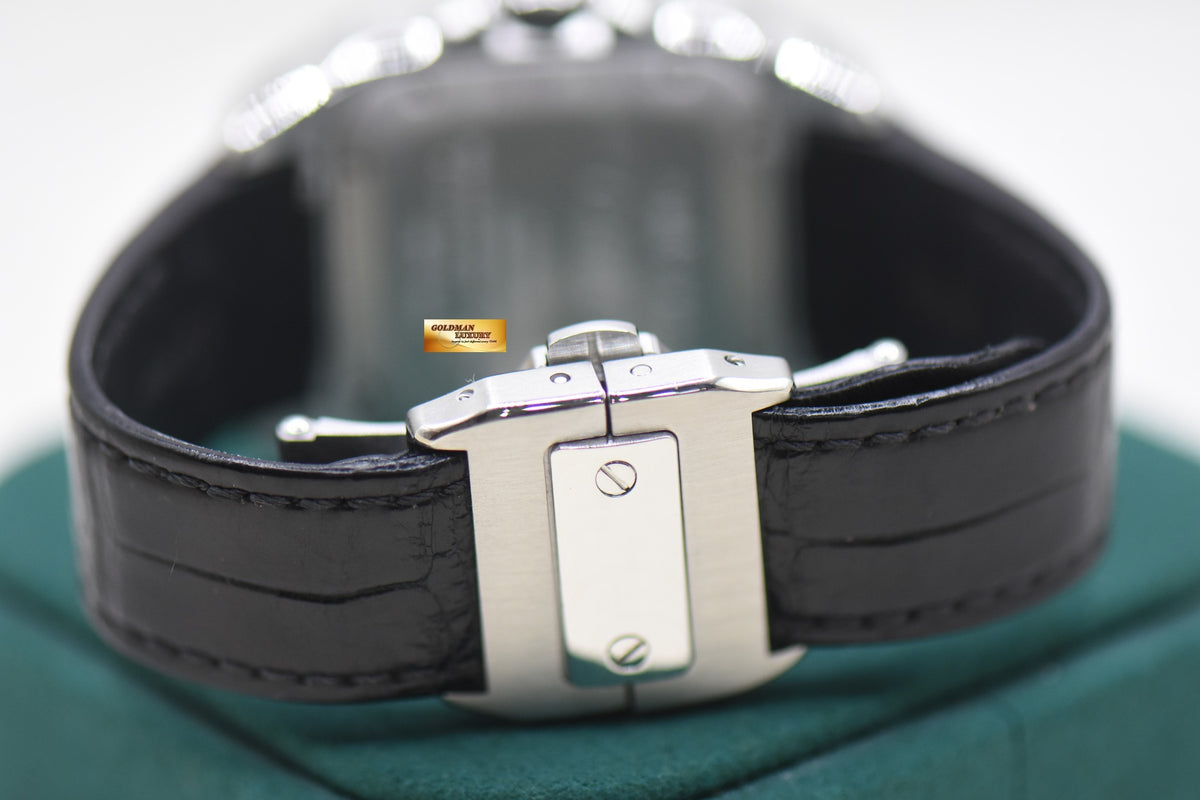 CARTIER SANTOS 100 MIDSIZE STEEL IN LEATHER STRAP AUTOMATIC 2878 (MINT)