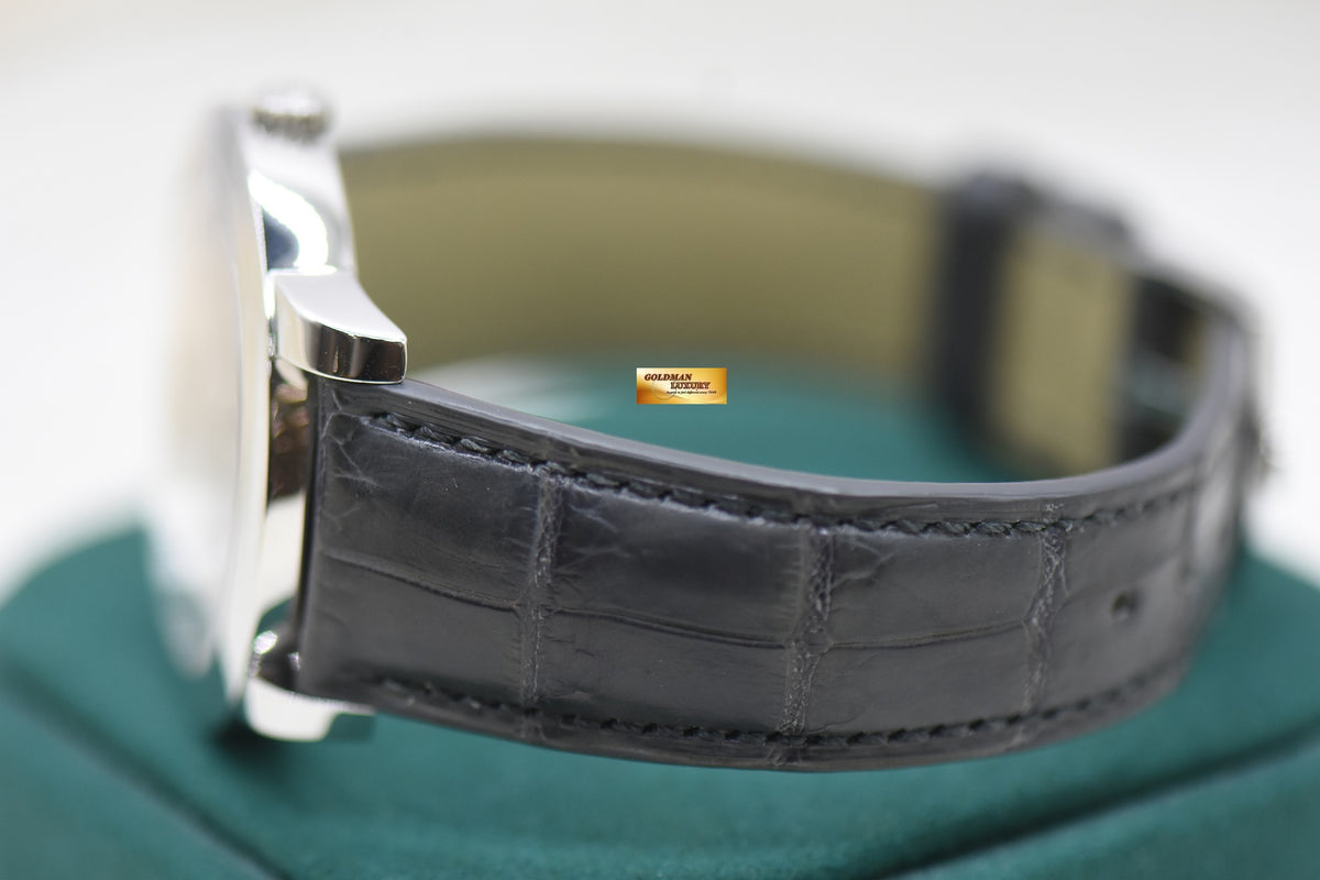 ROLEX CELLINI 38mm CLASSIC SUB-SEC PLATINUM IN LEATHER STRAP MANUAL 5241 (MINT)