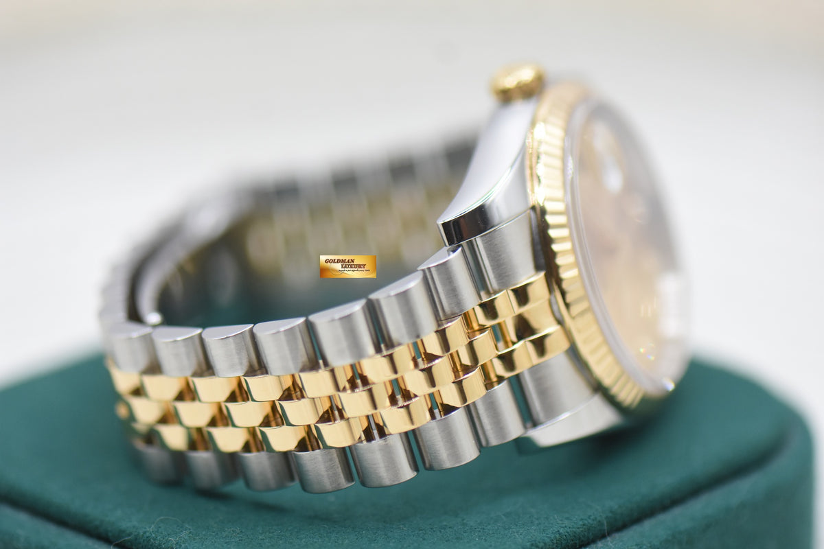 ROLEX OYSTER DATEJUST 36mm HALF-GOLD IN JUBILEE BRACELET GOLD DIAMOND DIAL 116233 (MINT)