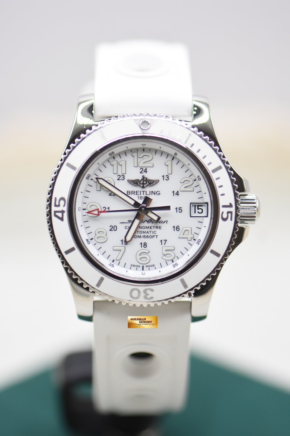 BREITLING SUPEROCEAN II 36mm STEEL WHITE AUTOMATIC A17312D2A775 (MINT)