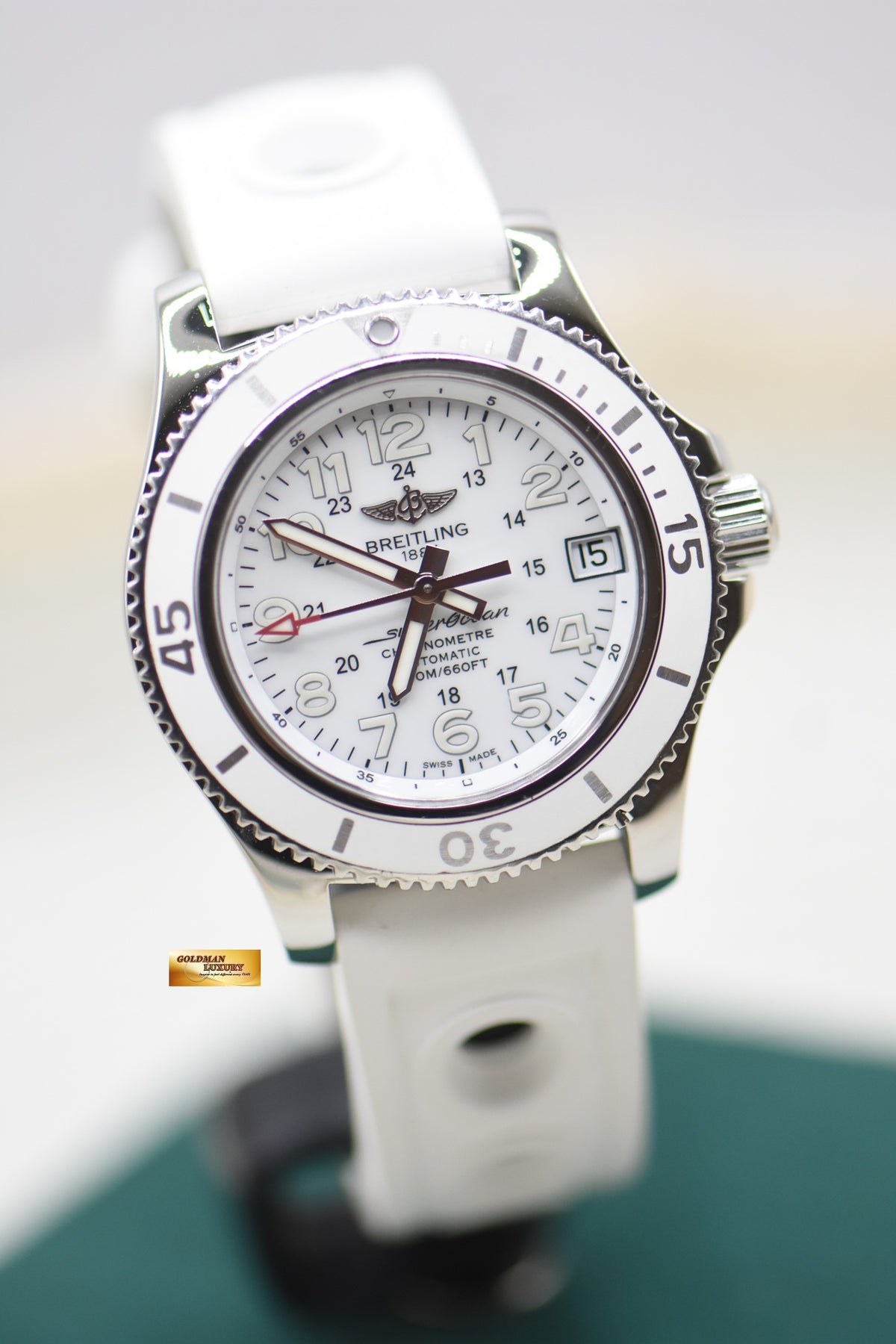 BREITLING SUPEROCEAN II 36mm STEEL WHITE AUTOMATIC A17312D2A775 (MINT)