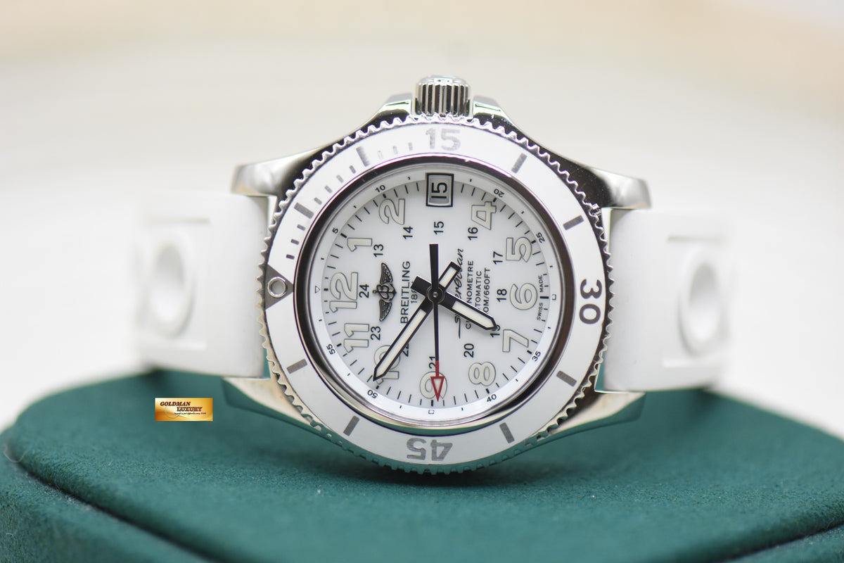 BREITLING SUPEROCEAN II 36mm STEEL WHITE AUTOMATIC A17312D2A775 (MINT)