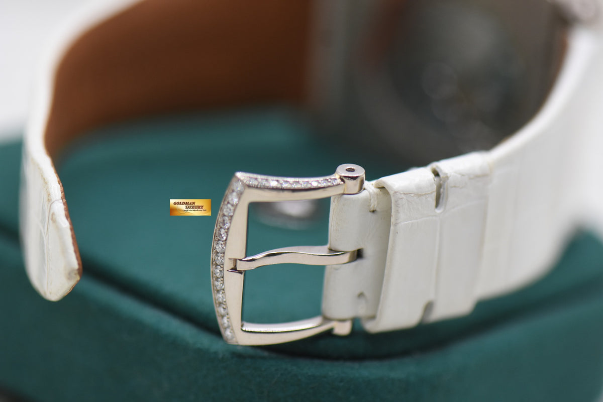 ROGER DUBUIS GOLDEN SQUARE MOP 34mm WHITE GOLD DIAMOND BEZEL MANUAL WINDING G34 98 0-SDC (MINT)