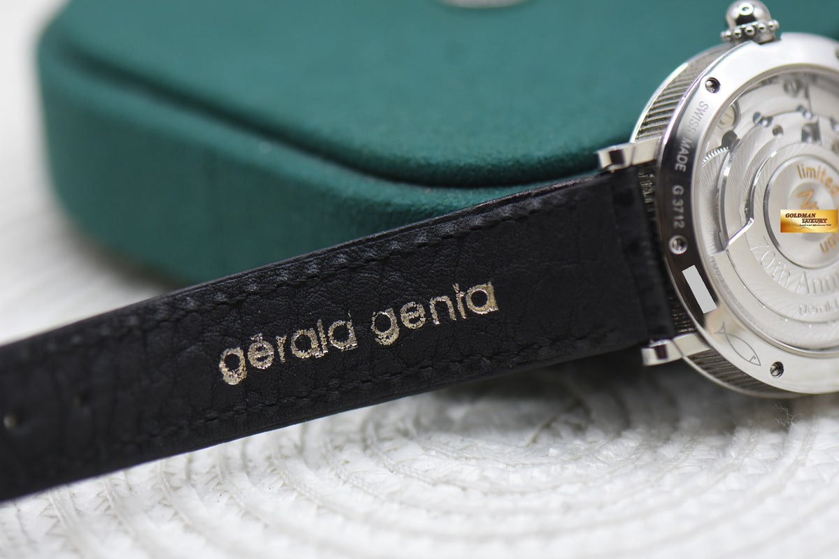 GERALD GENTA RETRO FANTASY DISNEY MICKEY MOUSE 70TH ANNIVERSARY MOP JUMP HOUR RETROGRADE MINUTE AUTOMATIC G3712 (MINT)