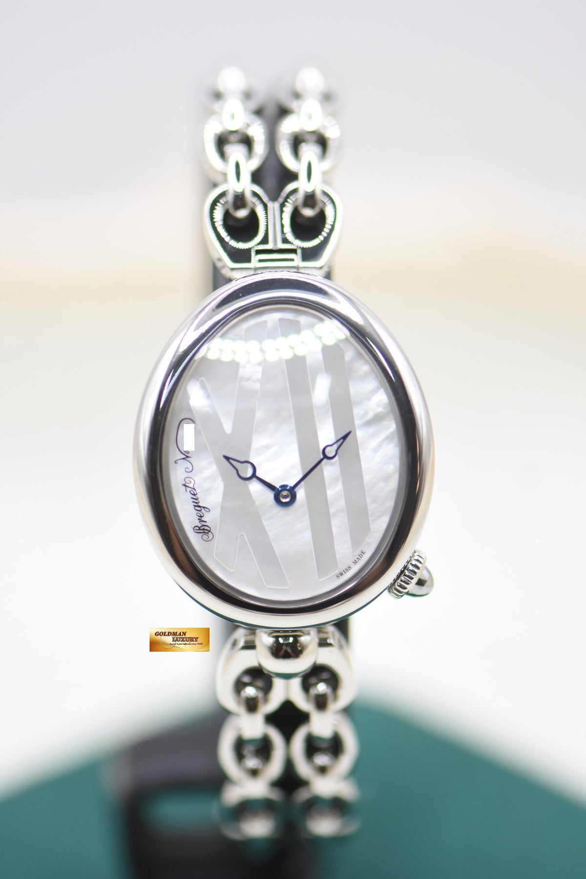 BREGUET REINE de NAPLES STEEL IN BRACELET MOP DIAL AUTOMATIC 9807ST/5W/J50 (LINB)