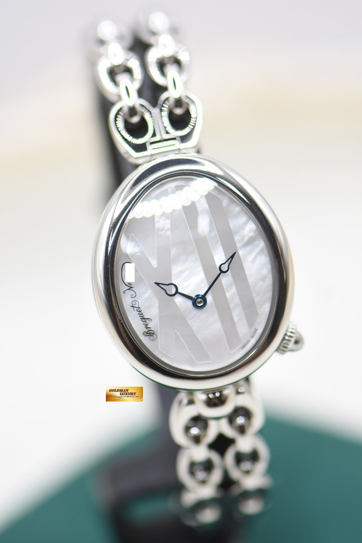 BREGUET REINE de NAPLES STEEL IN BRACELET MOP DIAL AUTOMATIC 9807ST/5W/J50 (LINB)