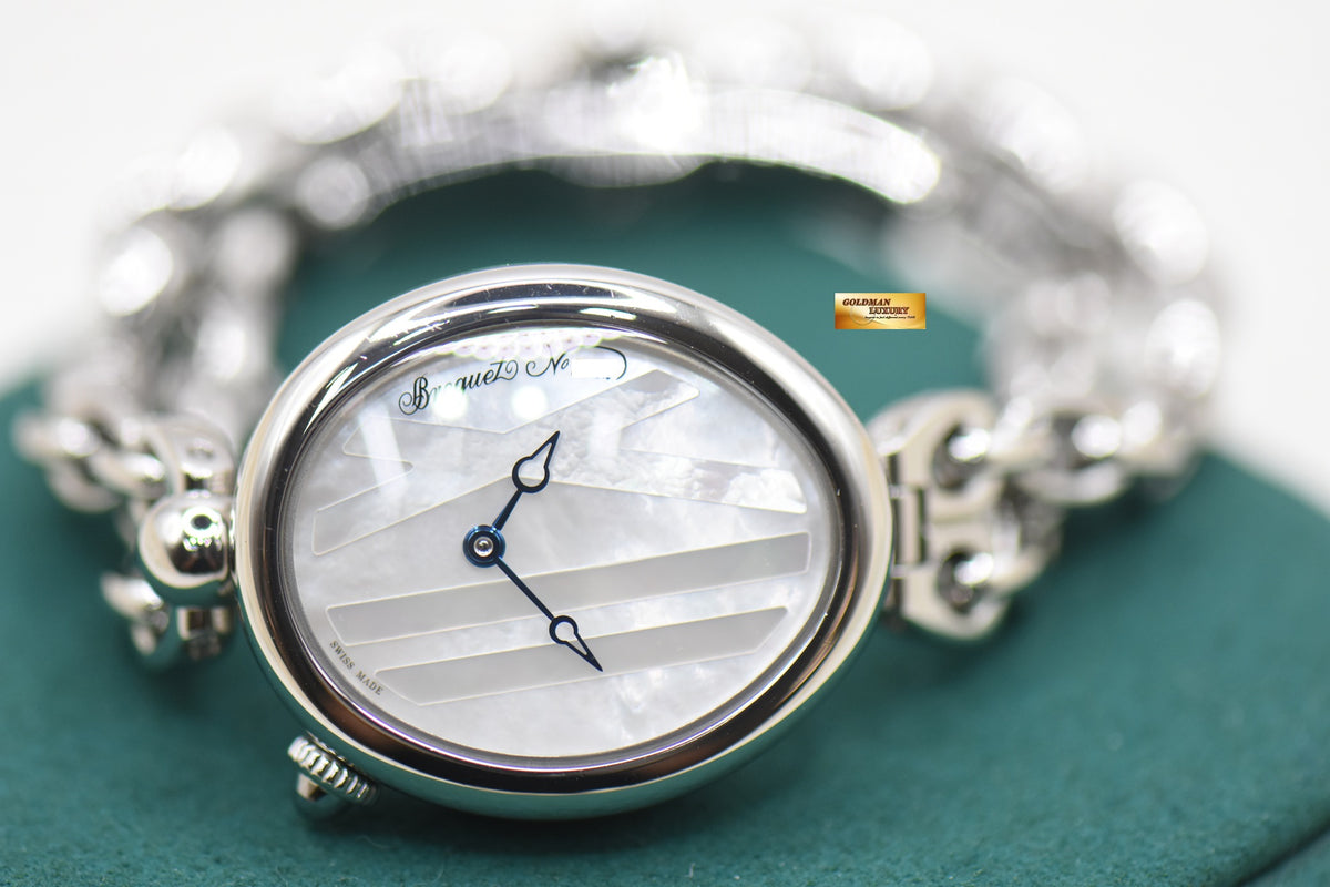 BREGUET REINE de NAPLES STEEL IN BRACELET MOP DIAL AUTOMATIC 9807ST/5W/J50 (LINB)