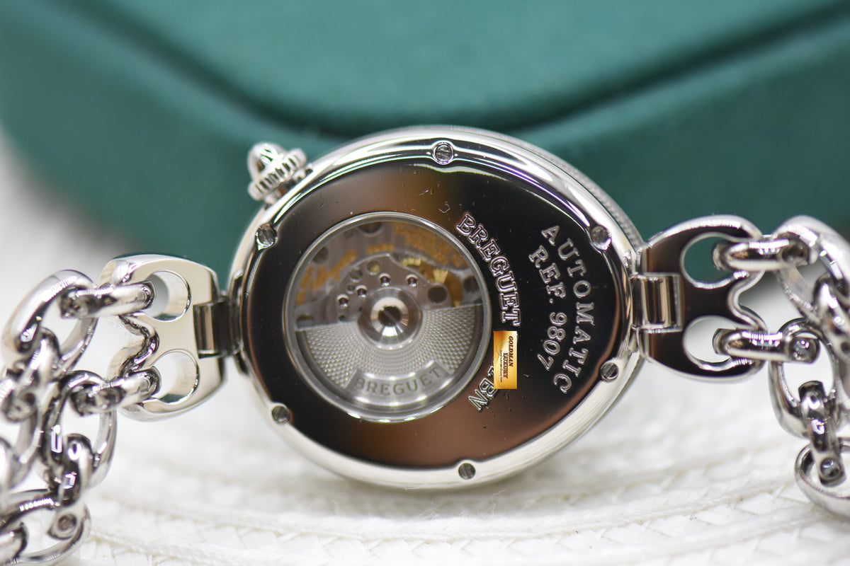 BREGUET REINE de NAPLES STEEL IN BRACELET MOP DIAL AUTOMATIC 9807ST/5W/J50 (LINB)