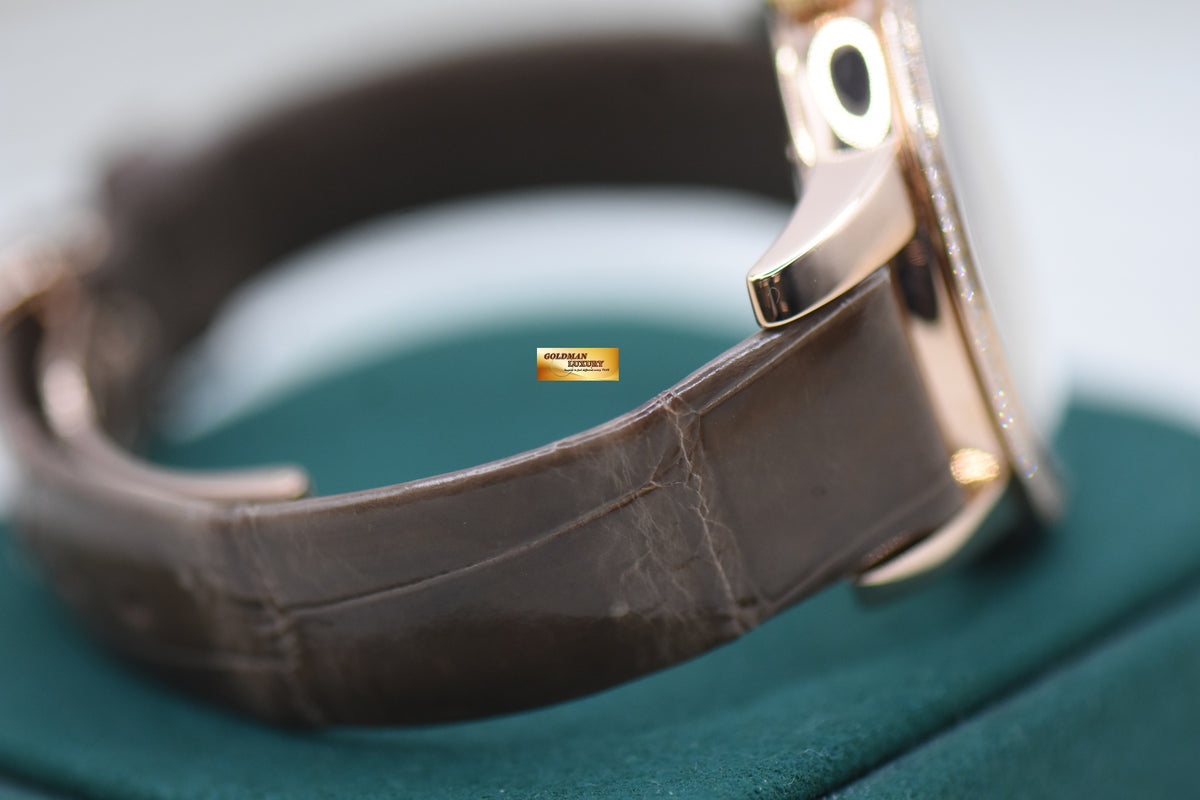 GIRARD PERREGAUX CAT’S EYE POWER RESERVE ROSE GOLD IN LEATHER STRAP DIAMOND MOP DIAL AUTOMATIC 80480 (MINT)