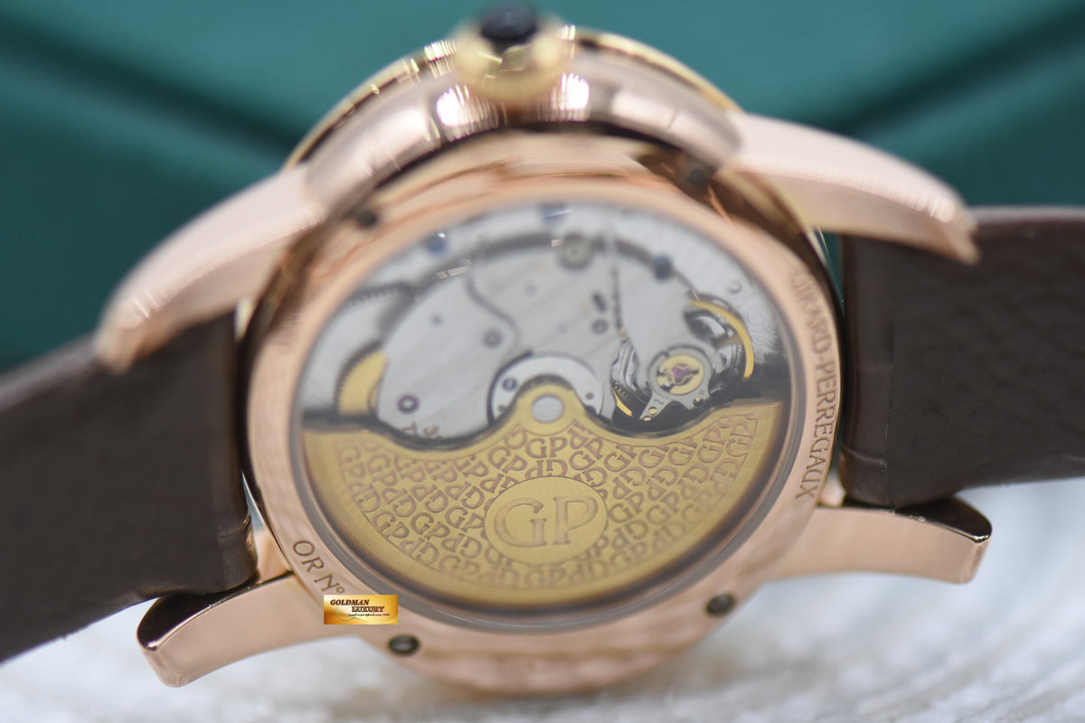 GIRARD PERREGAUX CAT’S EYE POWER RESERVE ROSE GOLD IN LEATHER STRAP DIAMOND MOP DIAL AUTOMATIC 80480 (MINT)