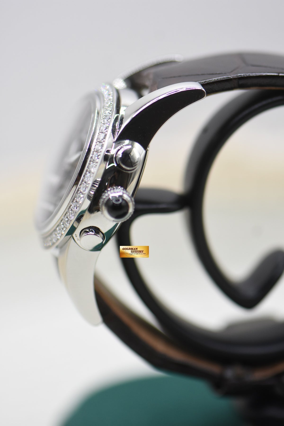 GIRARD PERREGAUX LADY SMALL CHRONOGRAPH STEEL DIAMOND BEZEL SKELETONISED DIAL AUTOMATIC 80440 (MINT)