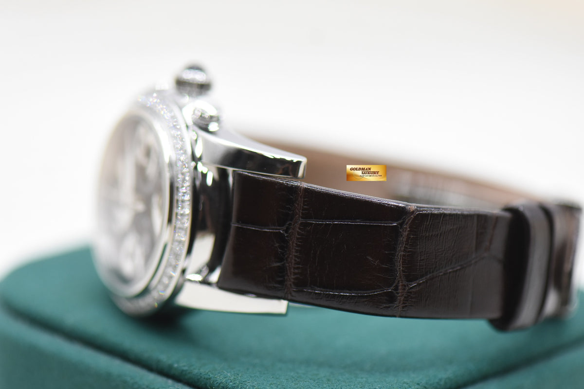 GIRARD PERREGAUX LADY SMALL CHRONOGRAPH STEEL DIAMOND BEZEL SKELETONISED DIAL AUTOMATIC 80440 (MINT)