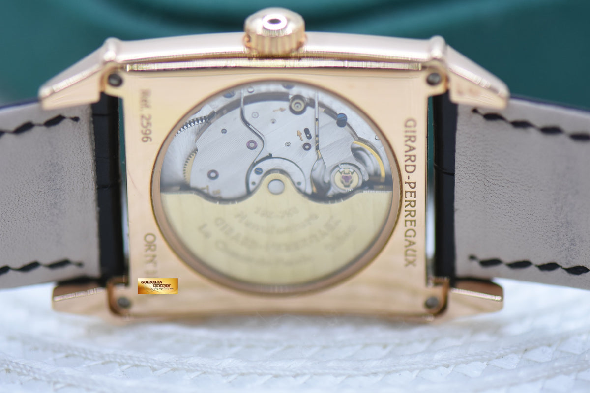 GIRARD PERREGAUX VINTAGE 1945 ROSE GOLD SILVERED DIAL AUTOMATIC 2596 (MINT)