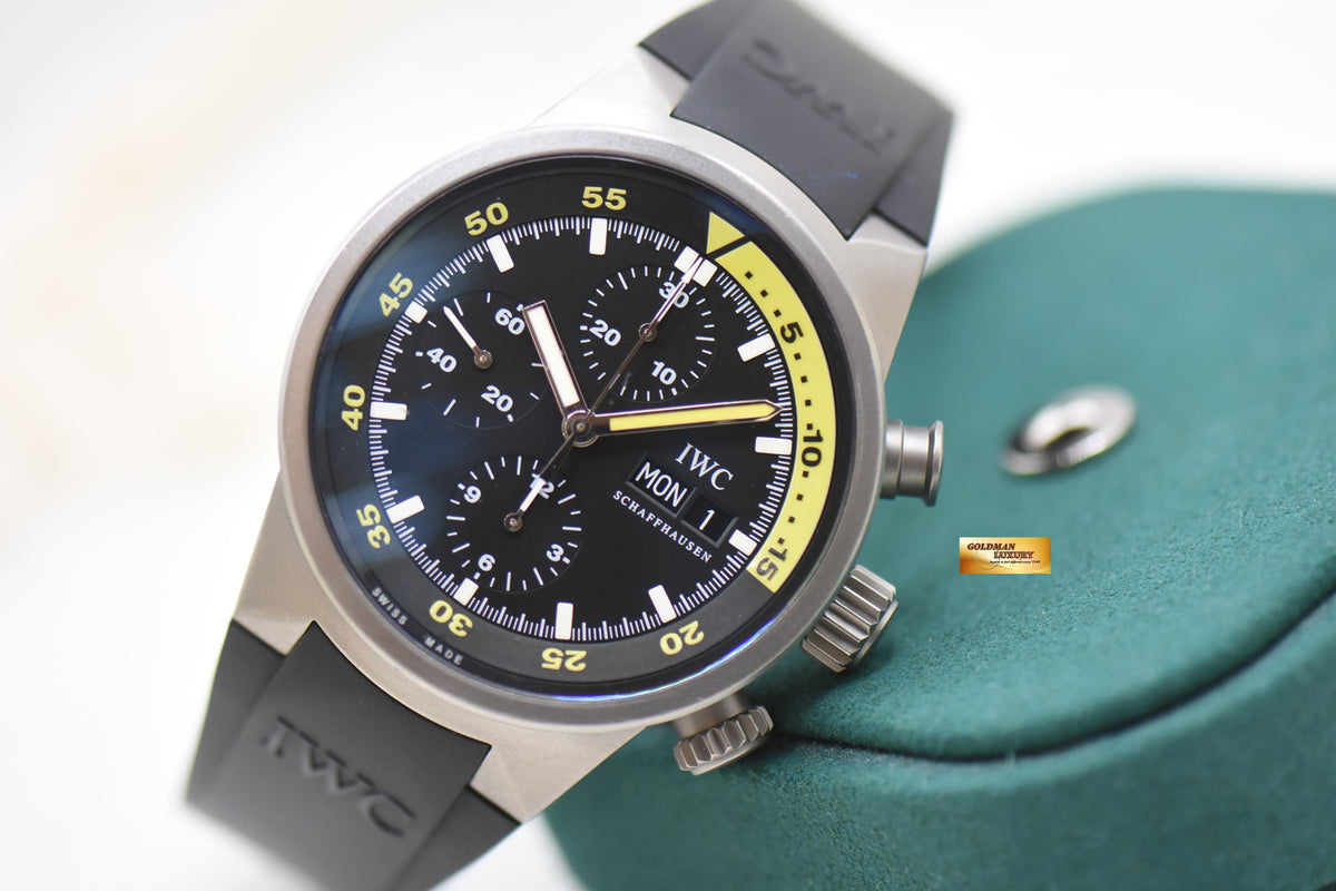 IWC AQUATIMER CHRONOGRAPH 42mm TITANIUM IN RUBBER STRAP AUTOMATIC IW3719-18 (MINT)
