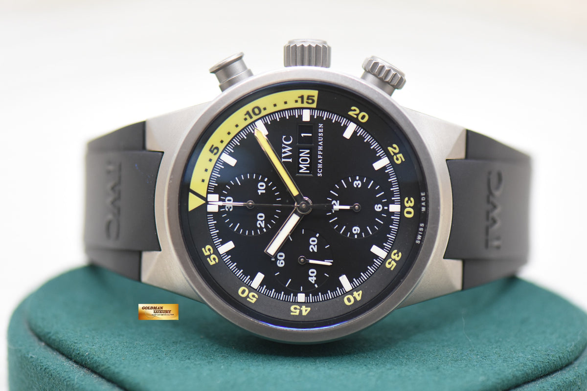 IWC AQUATIMER CHRONOGRAPH 42mm TITANIUM IN RUBBER STRAP AUTOMATIC IW3719-18 (MINT)