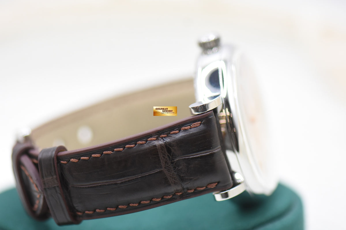 IWC PORTOFINO 45mm 8 DAYS POWER RESERVE MOONPHASE MANUAL WINDING WHITE DIAL IW516401 (MINT)