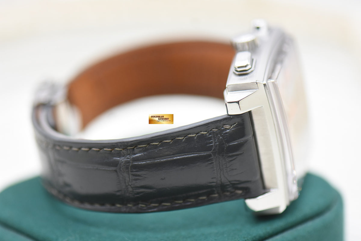 TAG HEUER MONACO VINTAGE GULF “STEVE MCQUEEN” CHRONOGRAPH STEEL IN LEATHER STRAP LIMITED EDITION OF 2500PCS AUTOMATIC CAW2113 (MINT)