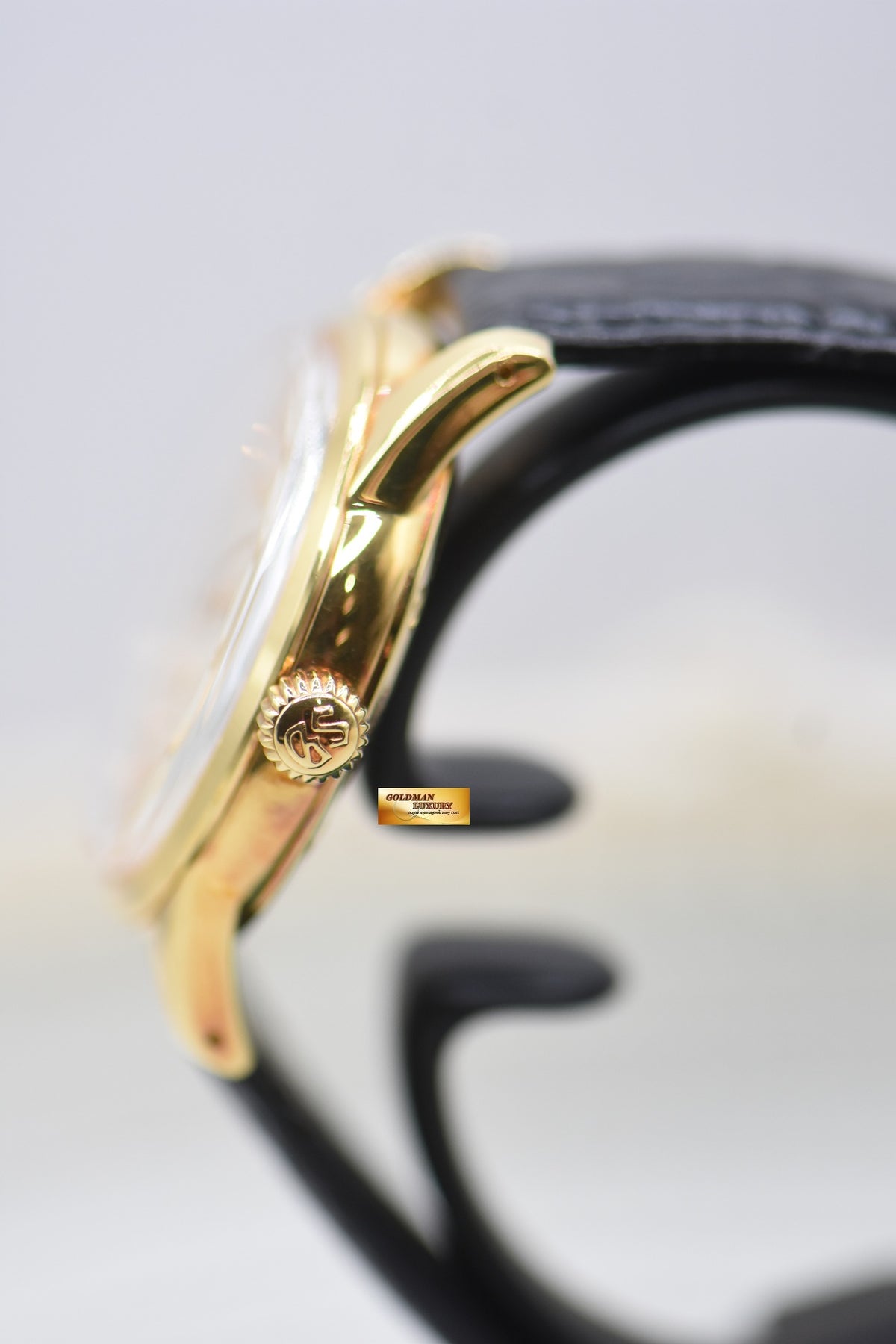 GRAND SEIKO 37mm YELLOW GOLD IN LEATHER STRAP MANUAL SBGW008 (RARE-MINT)