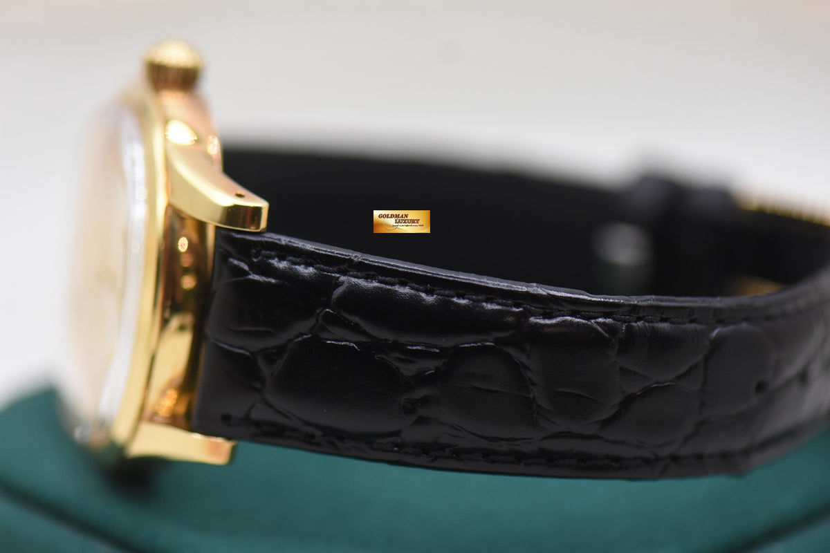 GRAND SEIKO 37mm YELLOW GOLD IN LEATHER STRAP MANUAL SBGW008 (RARE-MINT)