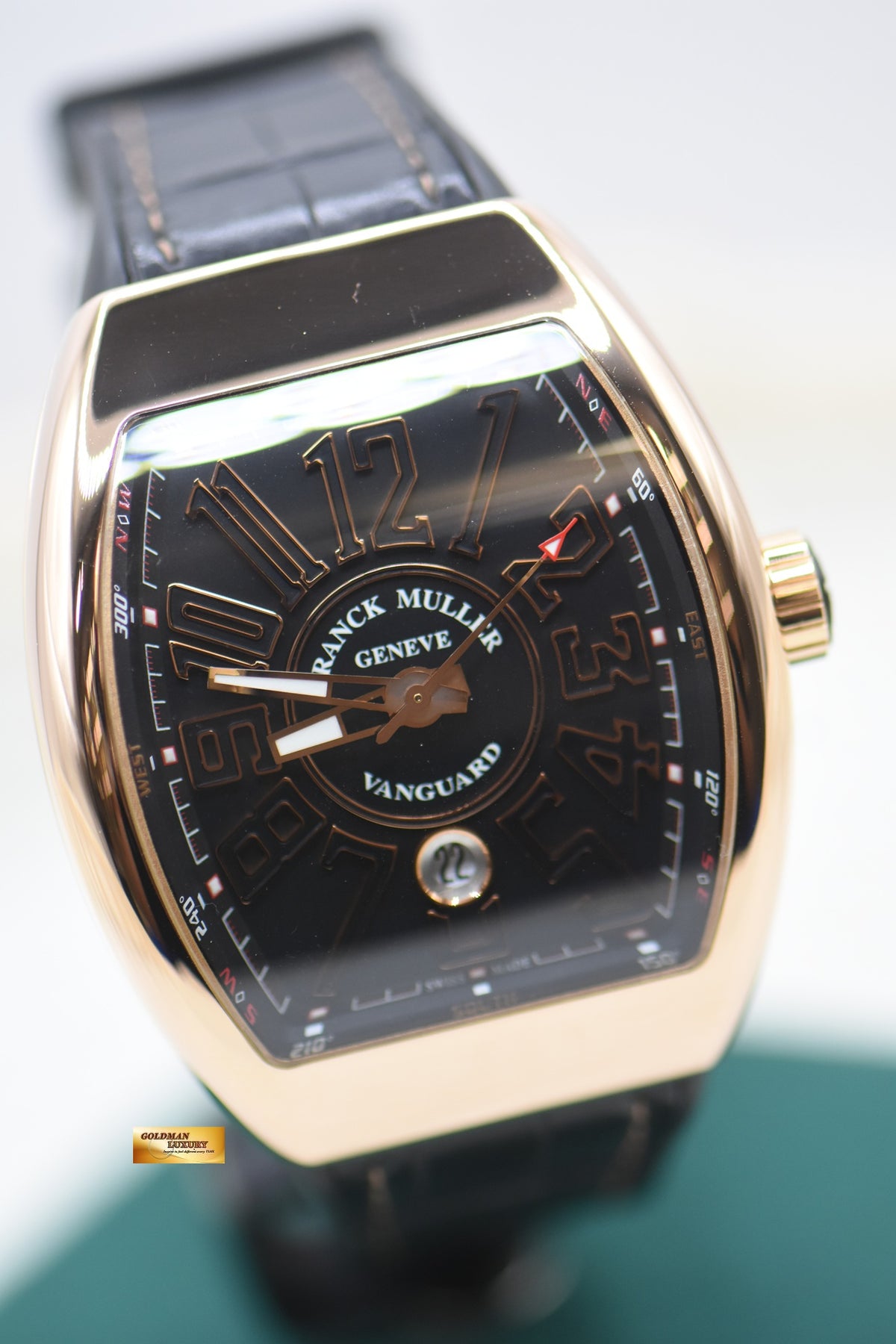 FRANCK MULLER VANGUARD ROSE GOLD IN STRAP AUTOMATIC V45SCDT 5NNR (MINT)
