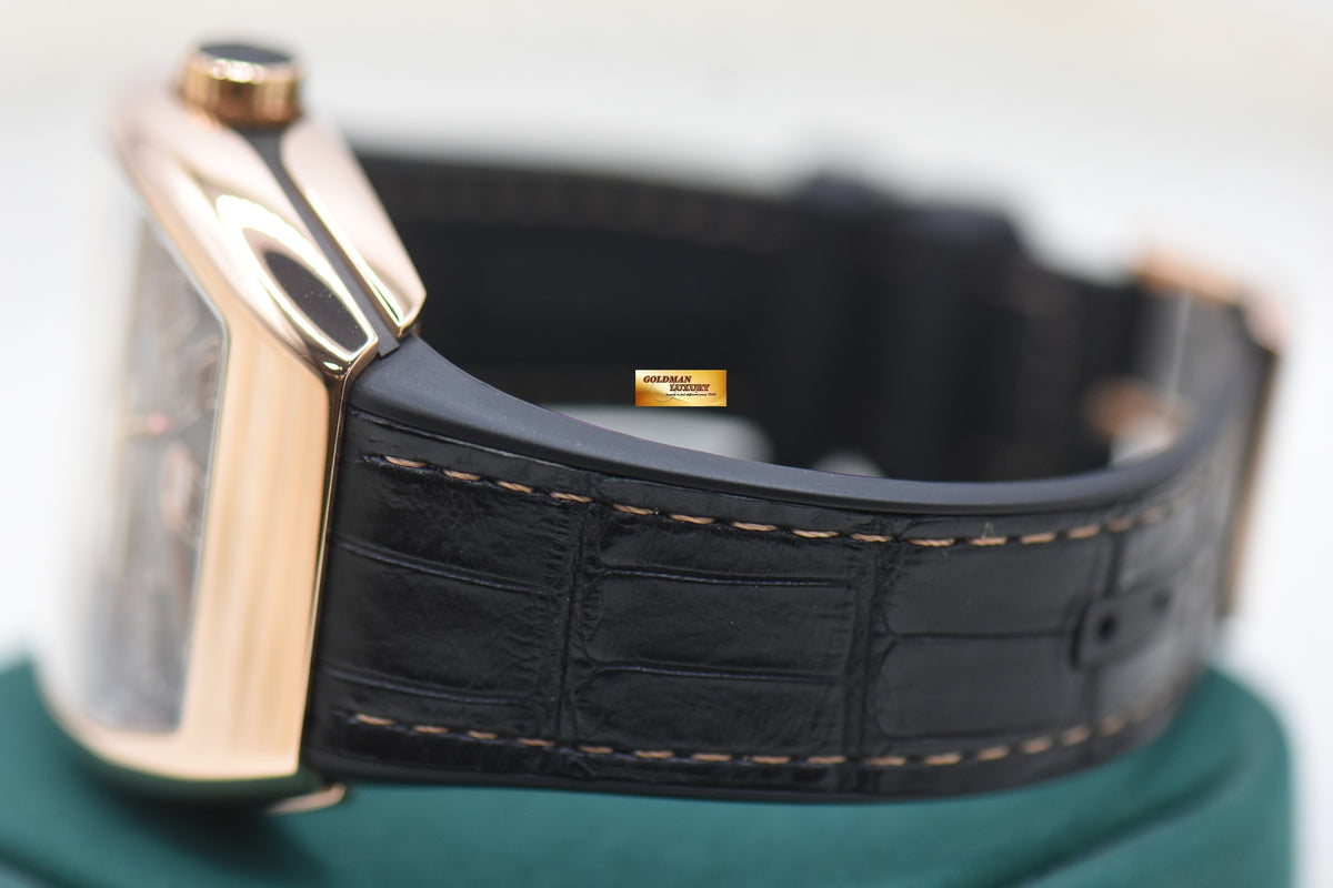 FRANCK MULLER VANGUARD ROSE GOLD IN STRAP AUTOMATIC V45SCDT 5NNR (MINT)