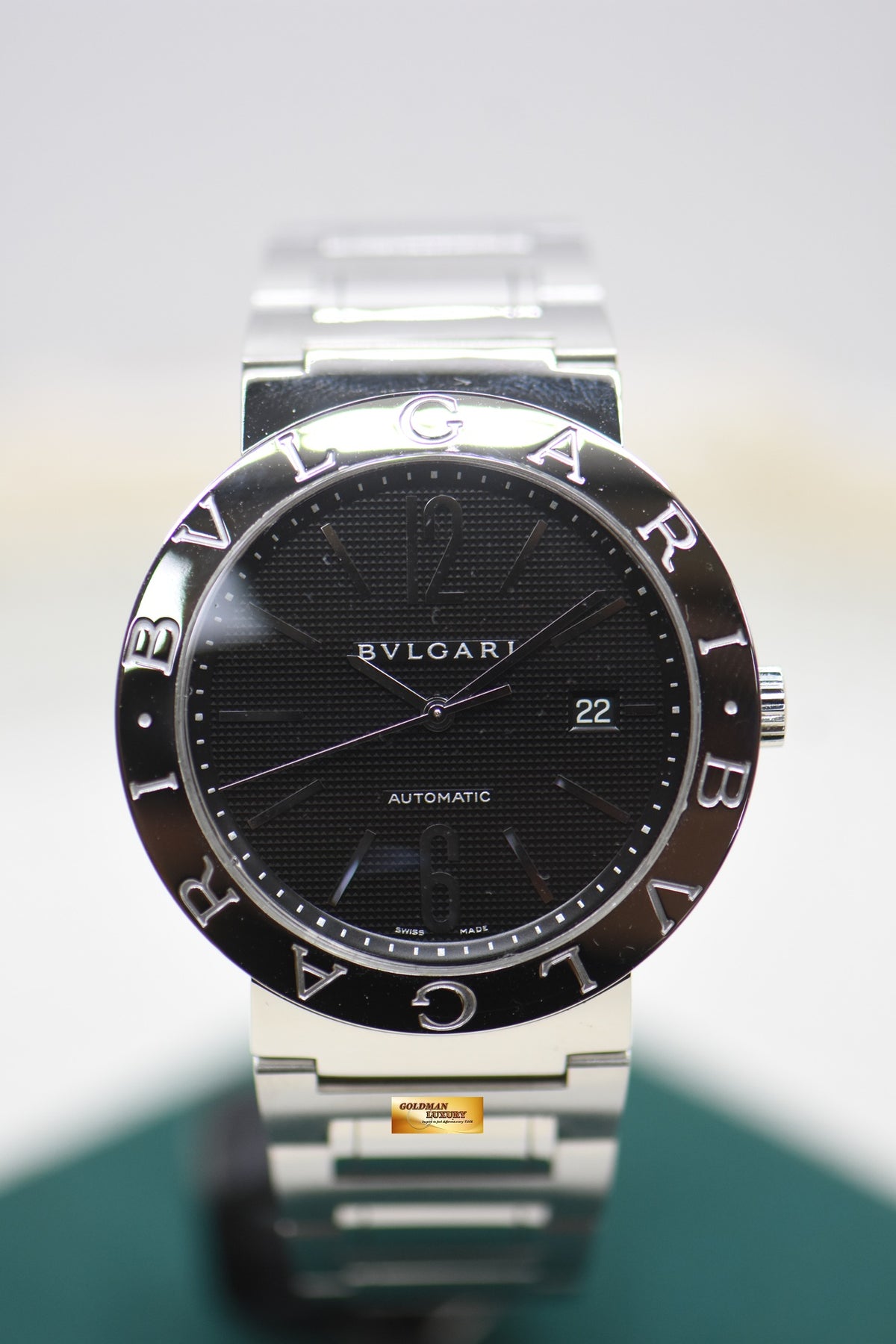 BVLGARI BVLGARI 42mm STEEL IN BRACELET BLACK AUTOMATIC BB42SSAUTO (MINT)