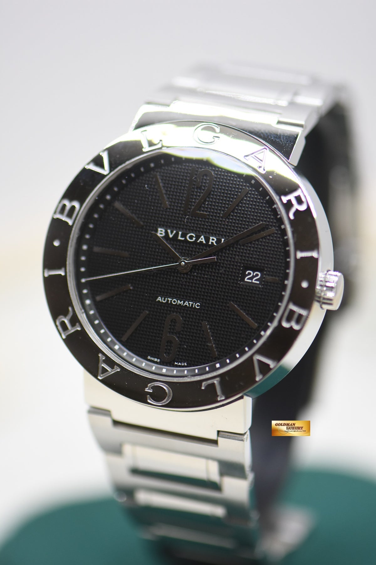BVLGARI BVLGARI 42mm STEEL IN BRACELET BLACK AUTOMATIC BB42SSAUTO (MINT)