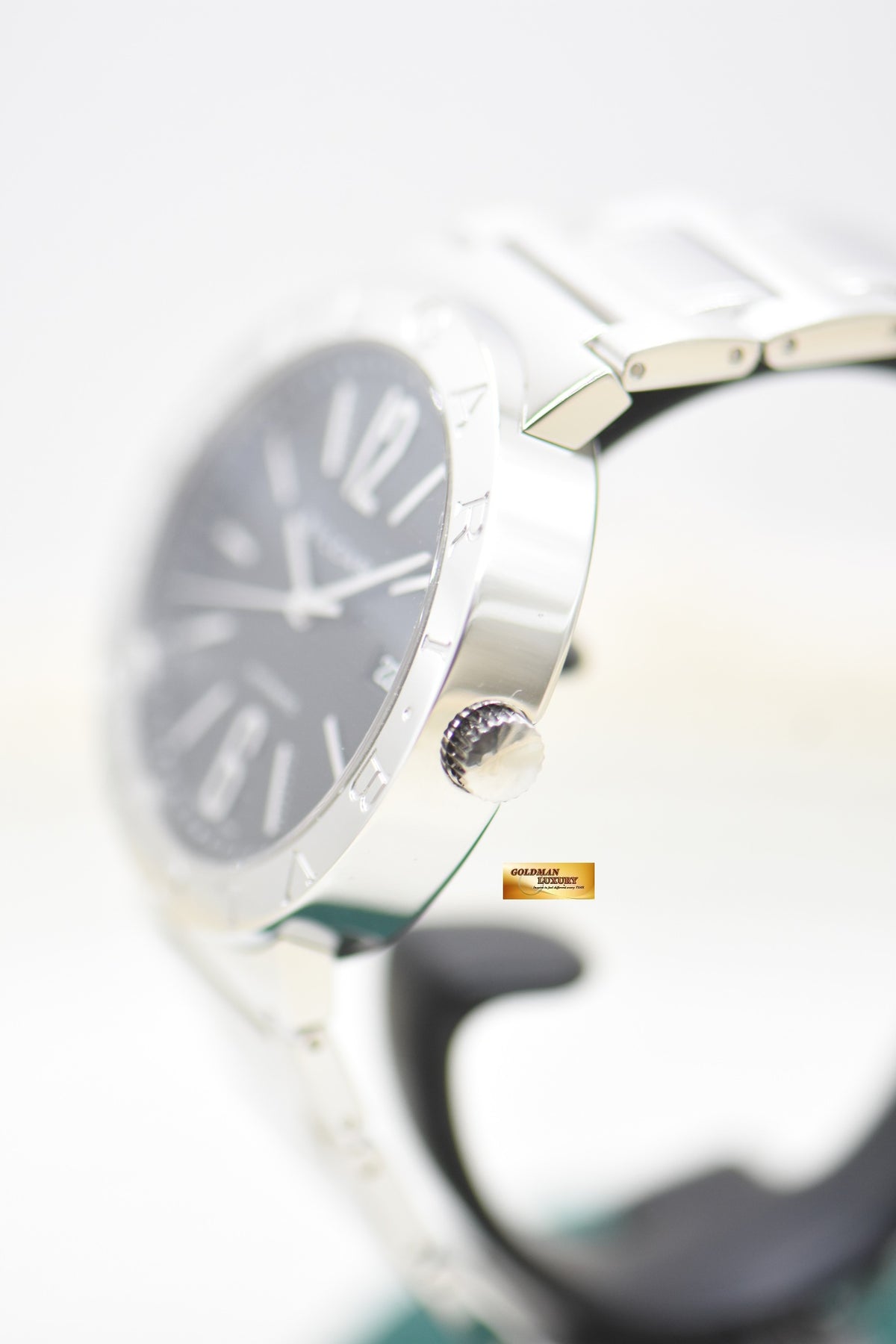 BVLGARI BVLGARI 42mm STEEL IN BRACELET BLACK AUTOMATIC BB42SSAUTO (MINT)