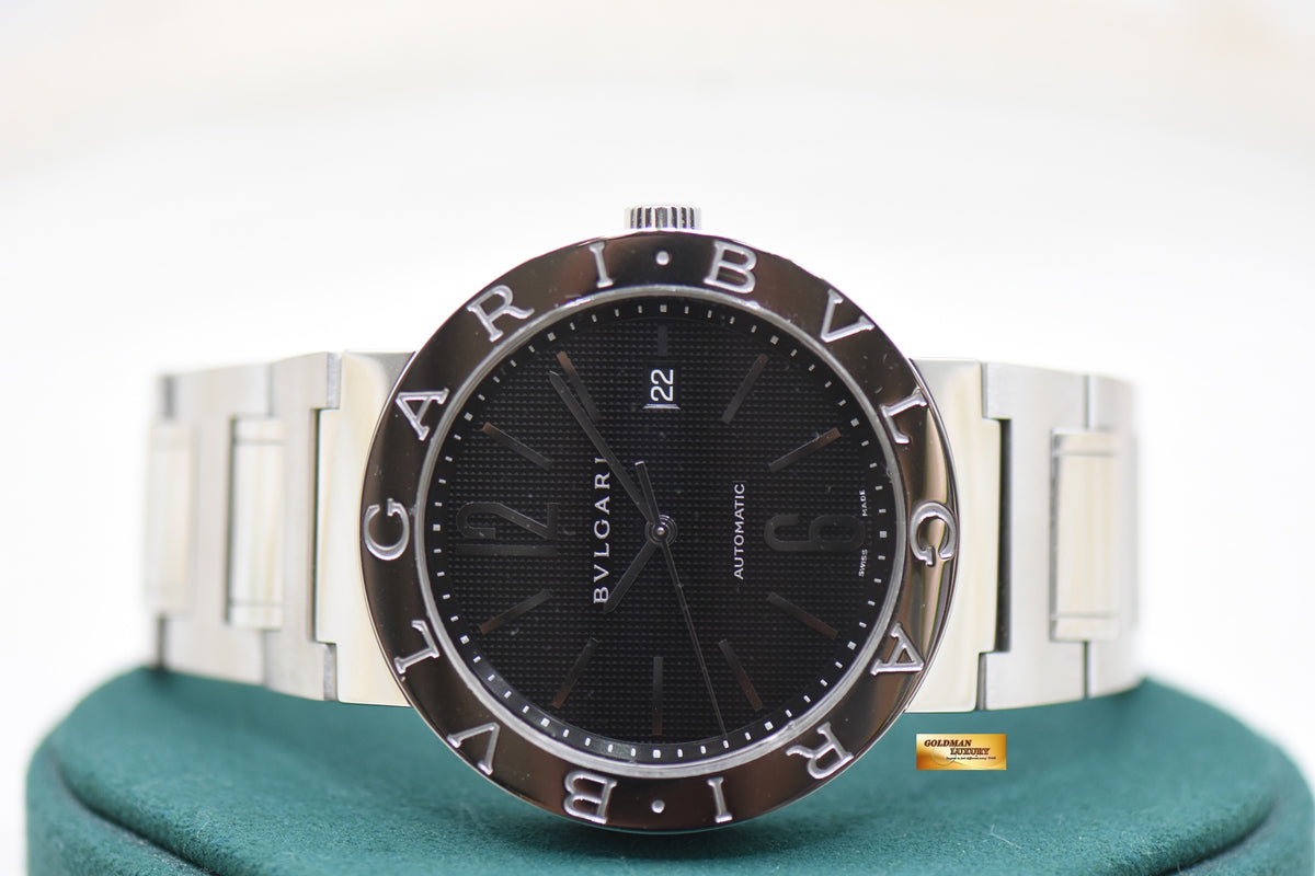 BVLGARI BVLGARI 42mm STEEL IN BRACELET BLACK AUTOMATIC BB42SSAUTO (MINT)