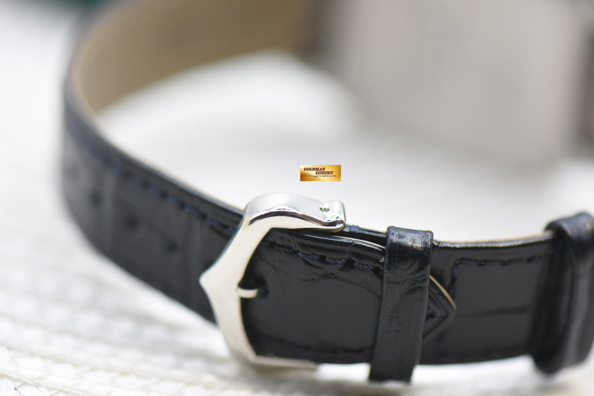 CARTIER SANTOS DUMONT LARGE STEEL IN LEATHER STRAP QUARTZ WSSA0022 (MINT)