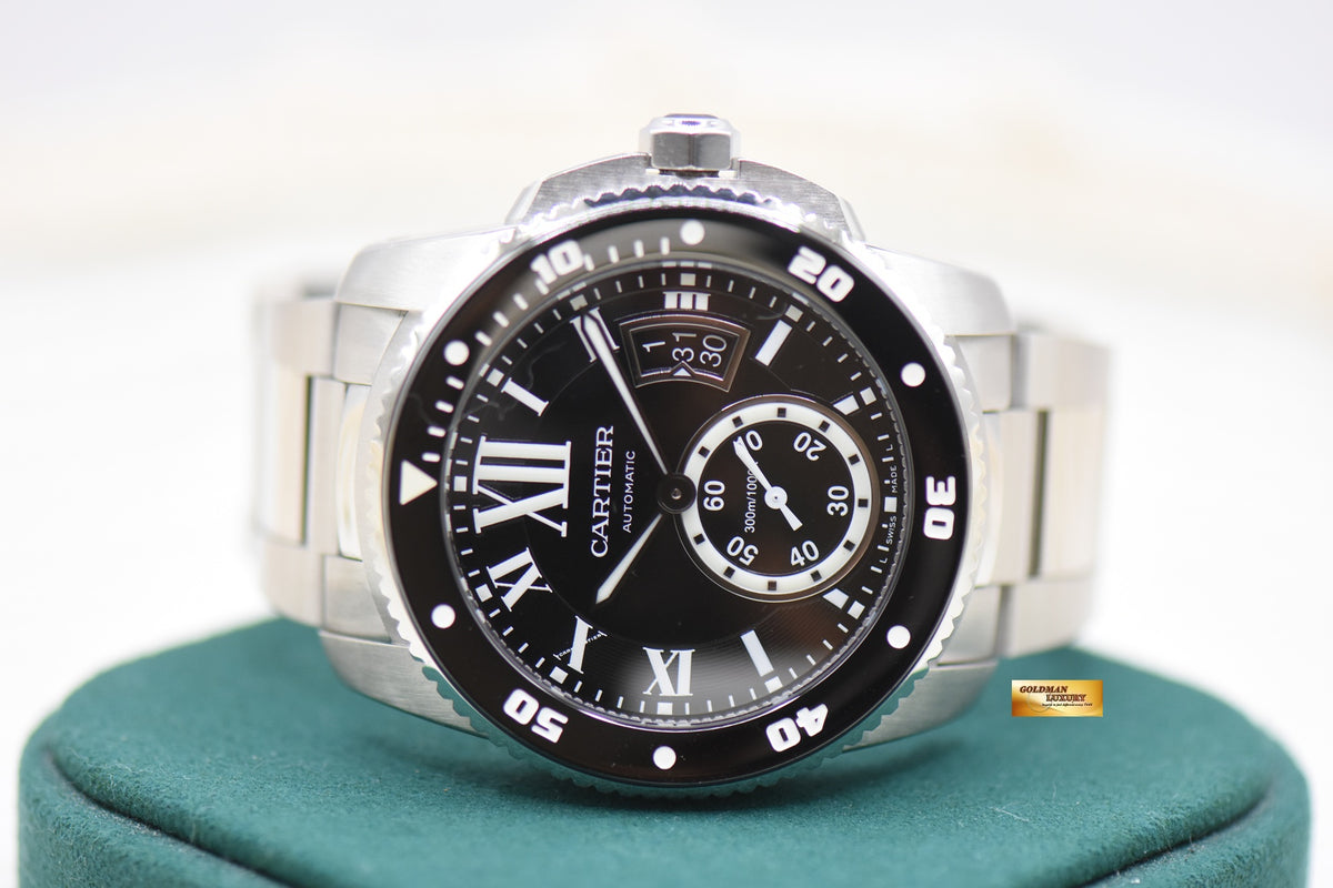 CARTIER CALIBRE De CARTIER DIVER STEEL IN BRACELET 42mm AUTOMATIC W7100057 (MINT)