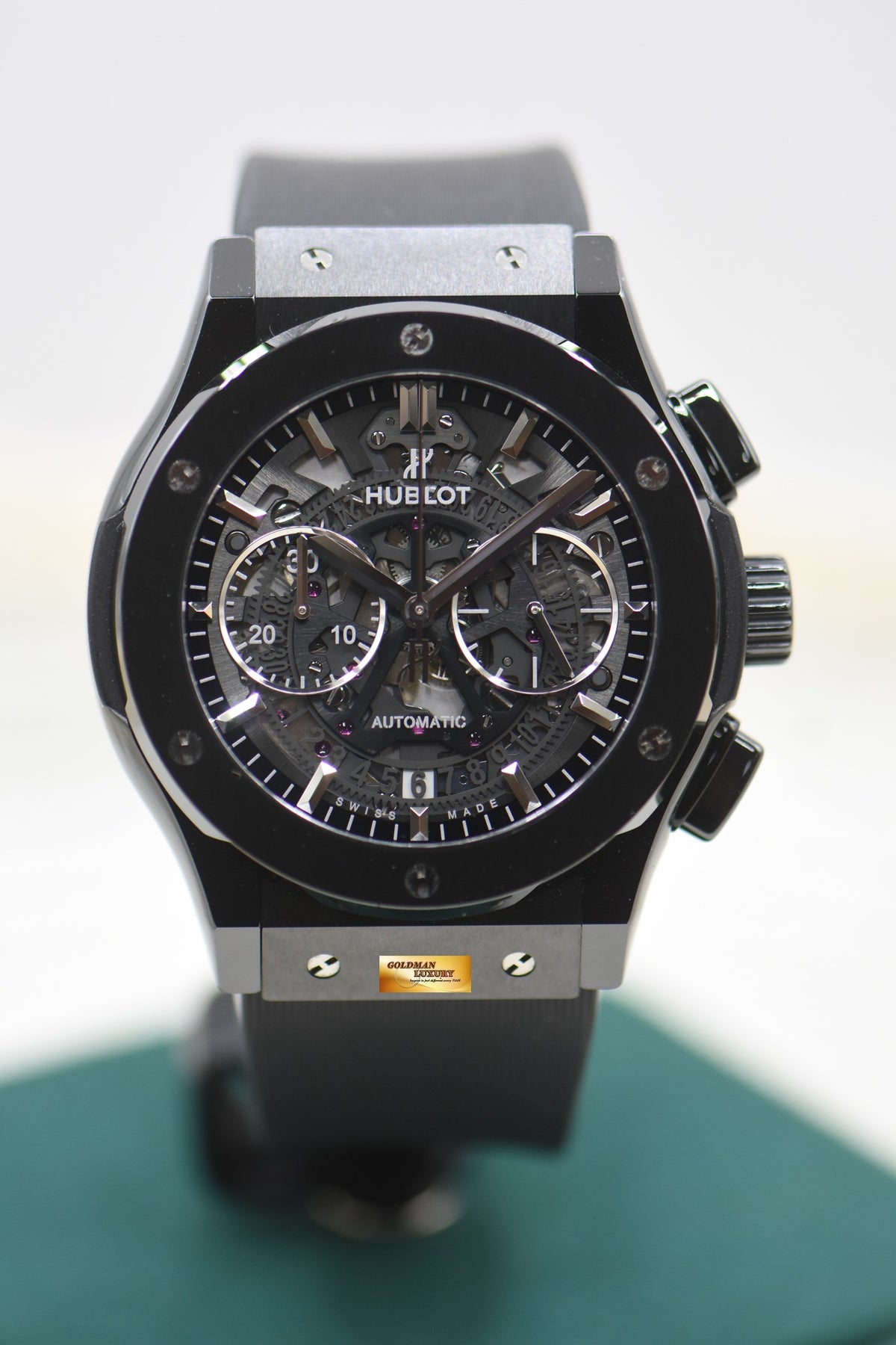HUBLOT CLASSIC FUSION AEROFUSION BLACK MAGIC 45mm CHRONOGRAPH CERAMIC AUTOMATIC 525.CM.0170.LR (MINT)