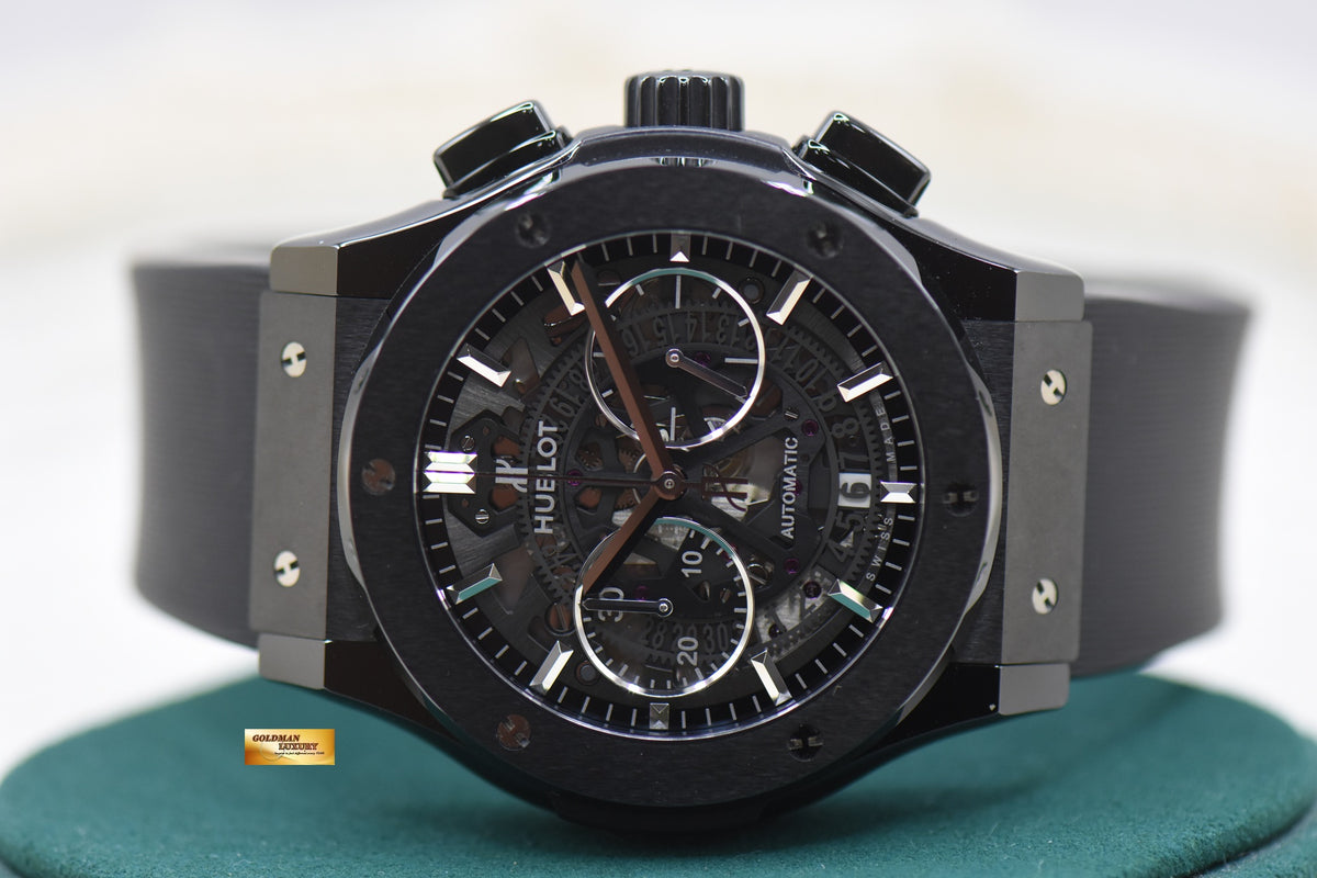HUBLOT CLASSIC FUSION AEROFUSION BLACK MAGIC 45mm CHRONOGRAPH CERAMIC AUTOMATIC 525.CM.0170.LR (MINT)