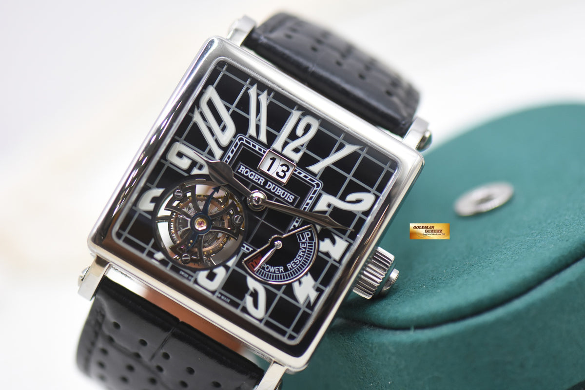 ROGER DUBUIS GOLDEN SQUARE FLYING TOURBILLON TITANIUM MANUAL WINDING G40-03-7 (MINT-RARE) LIMITED EDITION OF 280pcs