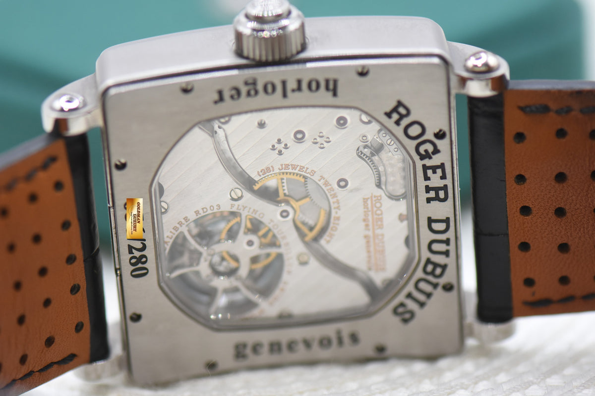 ROGER DUBUIS GOLDEN SQUARE FLYING TOURBILLON TITANIUM MANUAL WINDING G40-03-7 (MINT-RARE) LIMITED EDITION OF 280pcs
