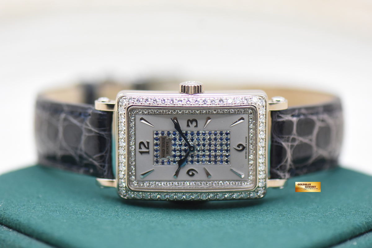 ROGER DUBUIS MUCH MORE LADIES WHITE GOLD DIAMOND & SAPPHIRE DIAL MANUAL M22-180SD (MINT)